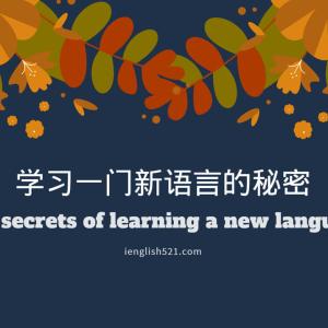 【TED】学习一门新语言的秘密 | The secrets of learning a new language